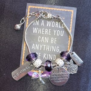 2 for 40 Silver rope charm bracelet